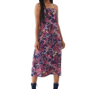 Scoop women's printed midi slip dress